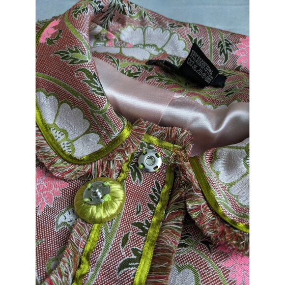 Etcetera Blazer Pink Floral Victorian Baroque Bohemian Jacket Womens Size 4 - Picture 10 of 16